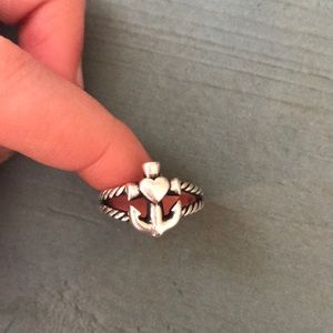 James Avery heart anchor ring